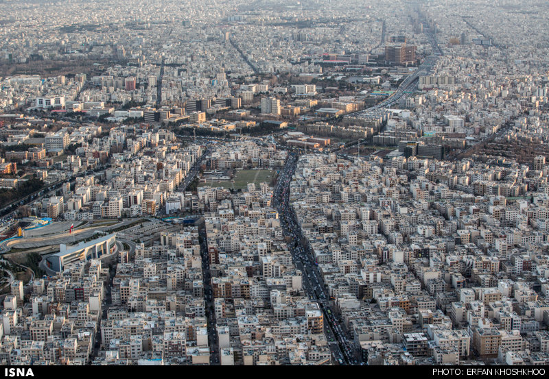 عکس تهران از نمای بالا